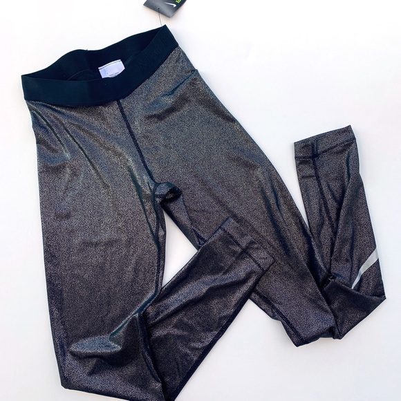 NWT Nike Pro Cool Sparkle Tights Dri-Fit - Picture 2 of 4